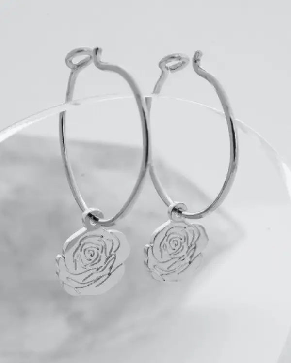 Magic Charm Rose Hoops