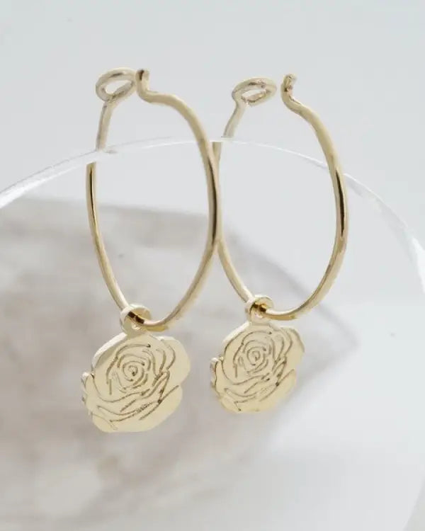 Magic Charm Rose Hoops