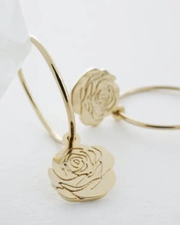 Magic Charm Rose Hoops