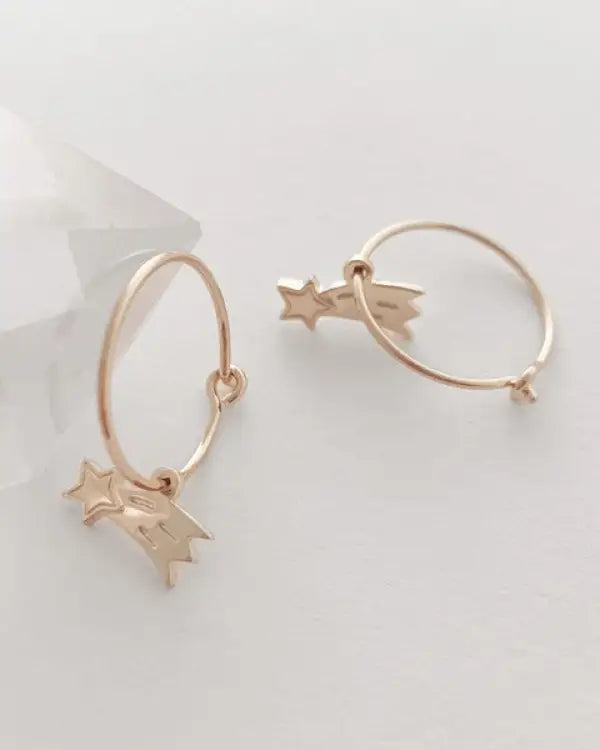 Magic Charm Shooting Star Hoops