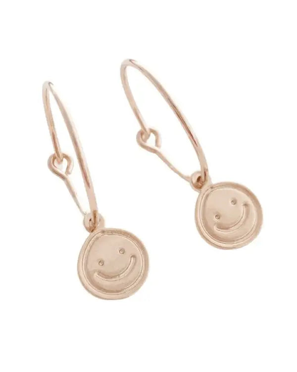 Magic Charm Smiley Hoops