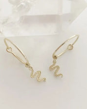 Magic Charm Snake Hoops