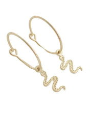 Magic Charm Snake Hoops - Gold / One Size