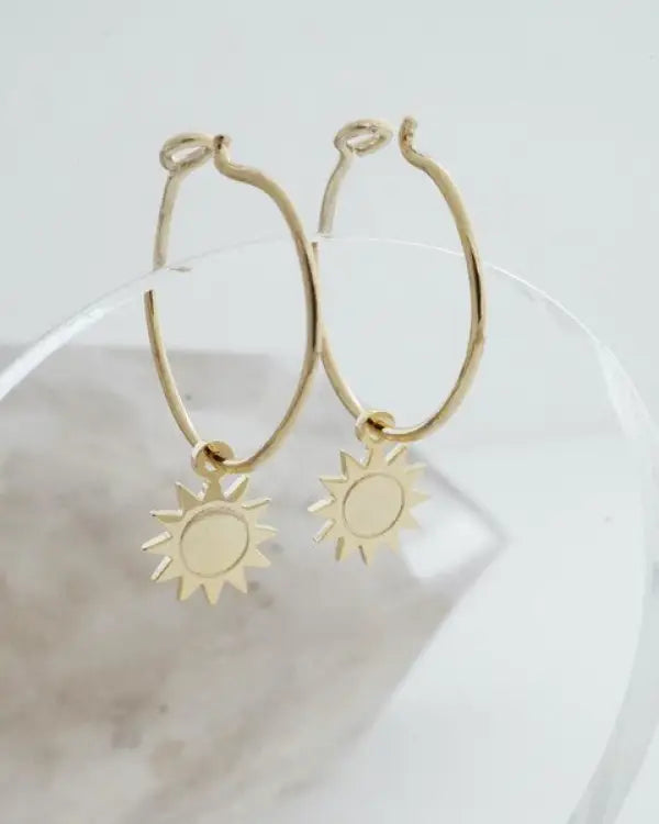 Magic Charm Sun Hoops