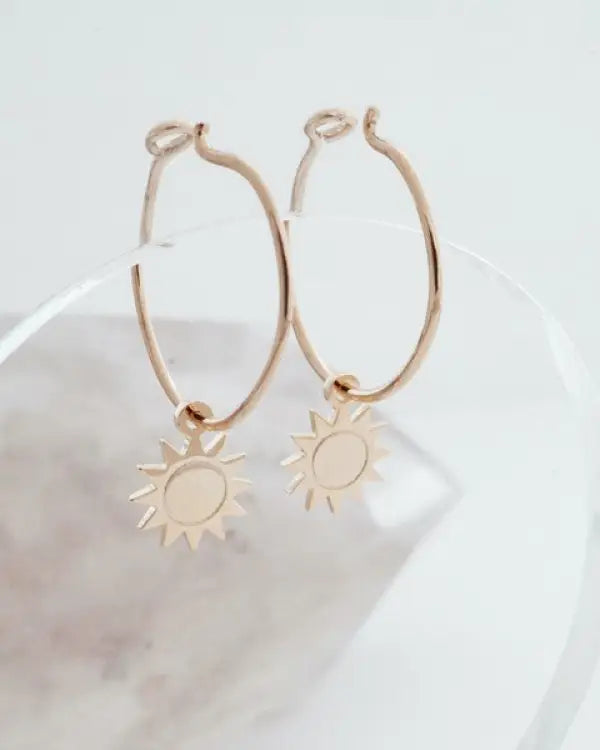 Magic Charm Sun Hoops