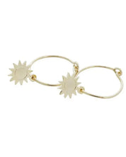 Magic Charm Sun Hoops - Gold / One Size