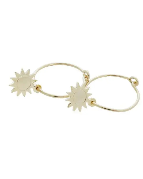 Magic Charm Sun Hoops - Gold / One Size