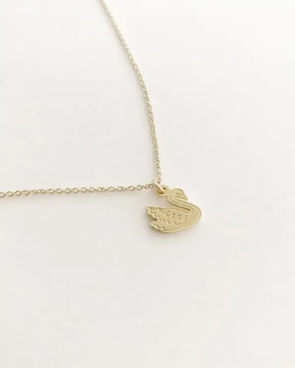 Magic Charm Swan Necklace - Gold / One Size