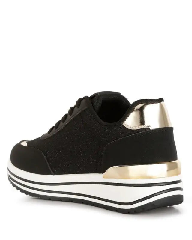 Mailys Metallic Panel Platform Sneakers