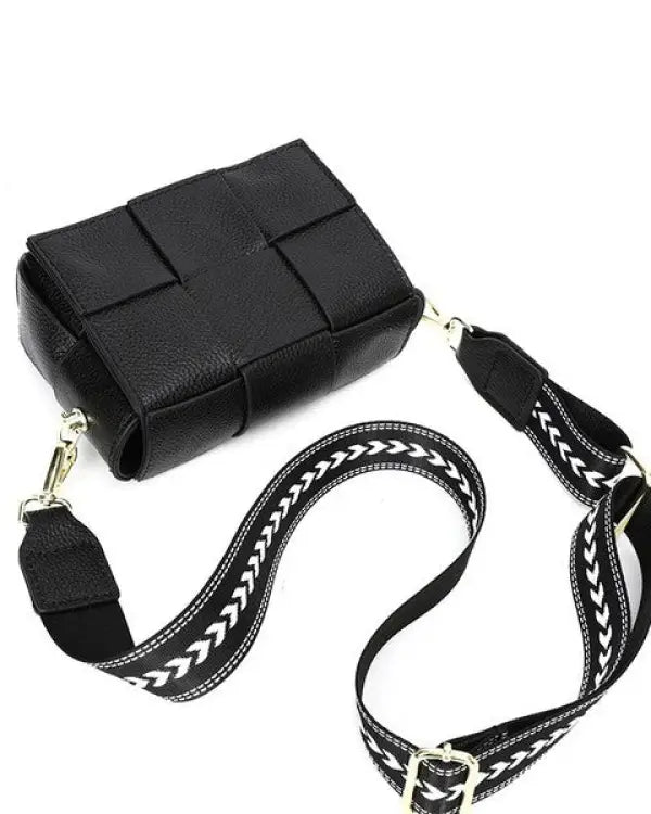 Margot Foldover Leather Crossbody - Black / OneSize