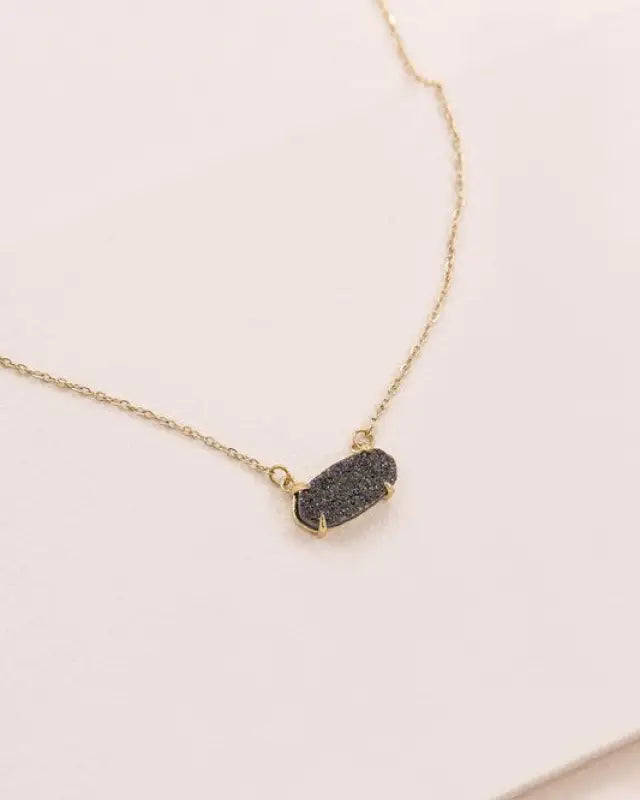 Marquise Druzy Necklace - Slate / OS