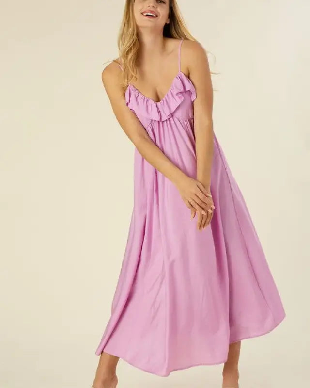 Maxi Dress With Ruffles