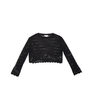 Mesh knit crop