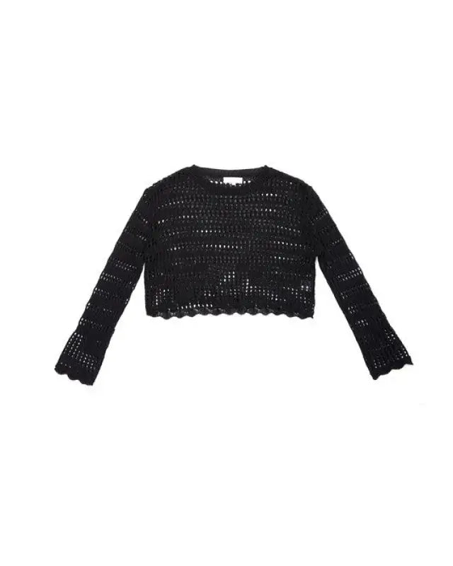 Mesh knit crop