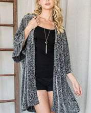 Metallic Animal Print Kimono