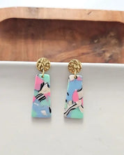 Mia Mini Earrings - 80’s Pastel - Pastel / OneSize