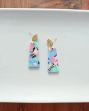 Mia Mini Earrings - 80’s Pastel - Pastel / OneSize