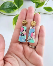 Mia Mini Earrings - 80’s Pastel - Pastel / OneSize