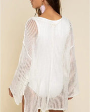 Micah Loose Fit See-Through Boat Sweater