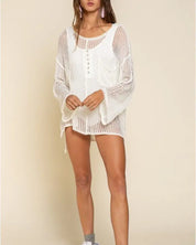 Micah Loose Fit See-Through Boat Sweater