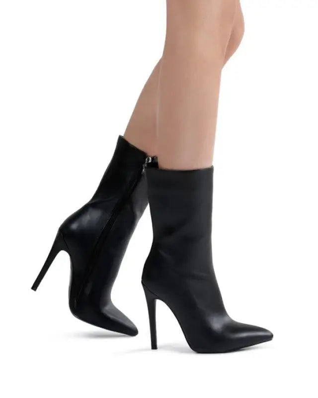 MICAH POINTED STILETTO HIGH ANKLE BOOTS