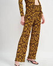 MICRO PLEAT LOUNGE PRINTED PANTS