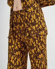 MICRO PLEAT LOUNGE PRINTED PANTS