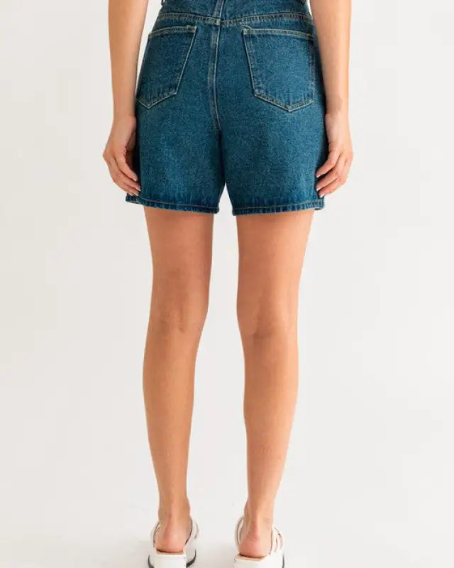 Mid-Length Denim Shorts