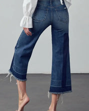 MID - RISE CROP FLARE JEANS