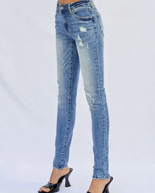 MID RISE FULL SKINNY JEANS