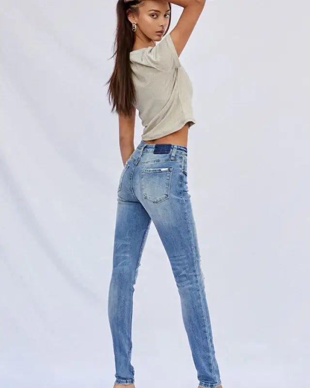 MID RISE FULL SKINNY JEANS