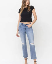 Mid Rise Kick Flare Jeans