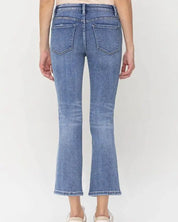 Mid Rise Kick Flare Jeans