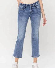 Mid Rise Kick Flare Jeans - ROBUST / 24