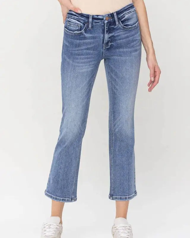 Mid Rise Kick Flare Jeans - ROBUST / 24