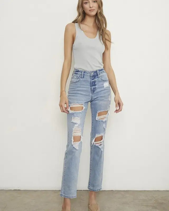 MID RISE SLIM BOYFRIEND JEANS