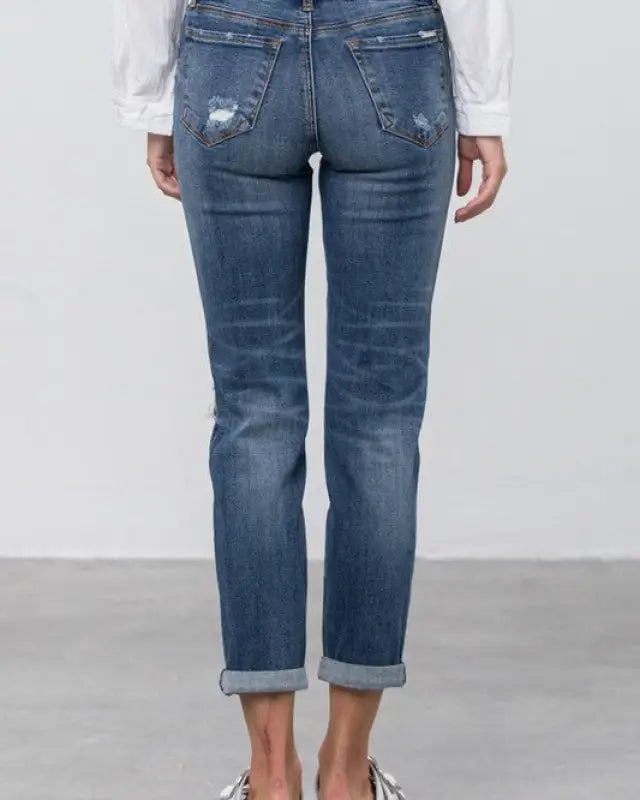 MID - RISE SLIM BOYFRIEND JEANS