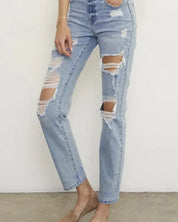 MID RISE SLIM BOYFRIEND JEANS