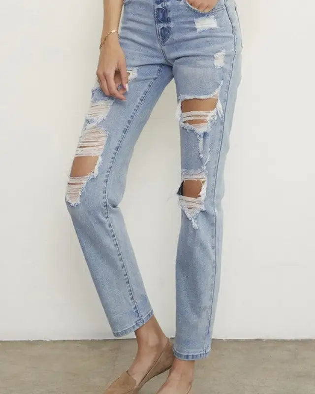 MID RISE SLIM BOYFRIEND JEANS