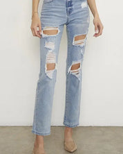 MID RISE SLIM BOYFRIEND JEANS