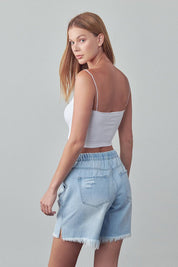 MID - RISE SLOUCH SHORTS