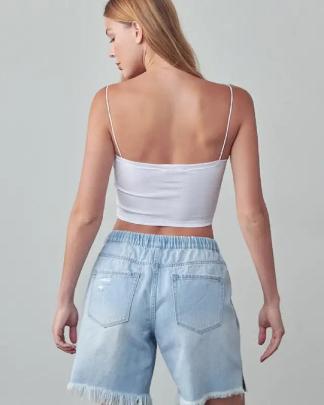 MID - RISE SLOUCH SHORTS