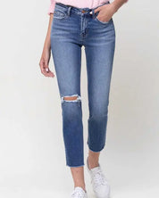 Mid - Rise Straight Crop Jeans - TEAMING UP / 25