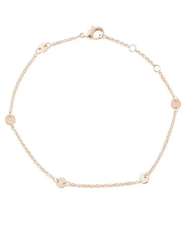 Milky Way Disc Chain Bracelet - Rose Gold / One Size