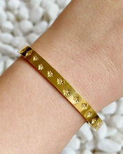 Milky Way Open Bangle Bracelet - Gold / OS