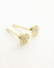 Mini Circle Crystal Stud Earrings