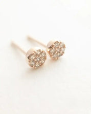 Mini Circle Crystal Stud Earrings