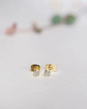 Mini Circle Crystal Stud Earrings