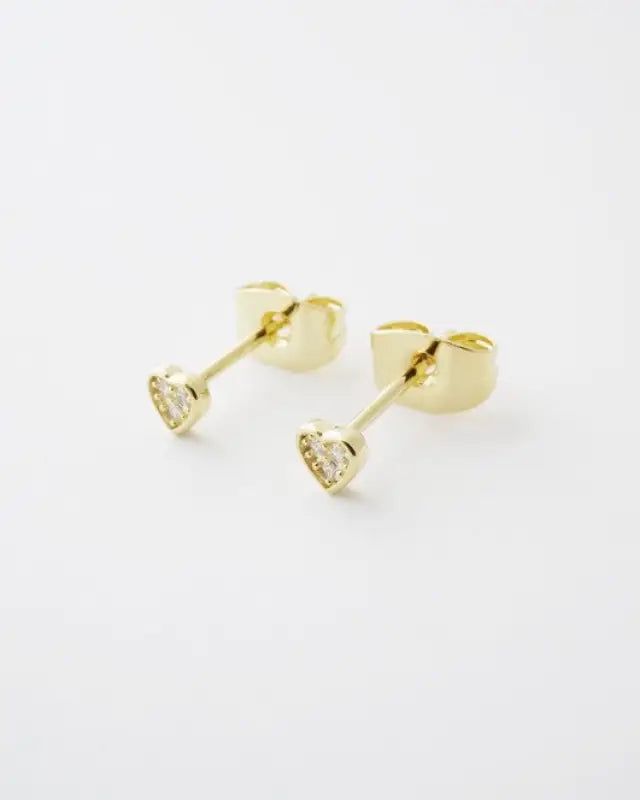 Mini Heart Crystal Stud Earrings