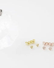 Mini Heart Crystal Stud Earrings